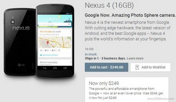 Google significantly reduces the price of smartphones Nexus 4